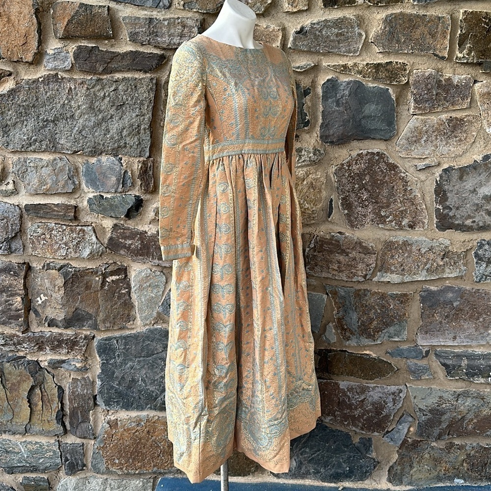 Vintage Saks Fifth Avenue Women's Multicolor Paisley Print Dress — image 3 of 8